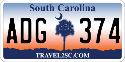 SC license plate ADG374