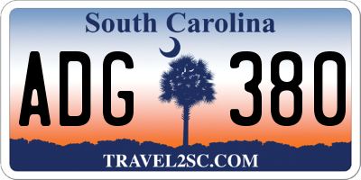 SC license plate ADG380