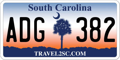 SC license plate ADG382