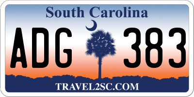 SC license plate ADG383