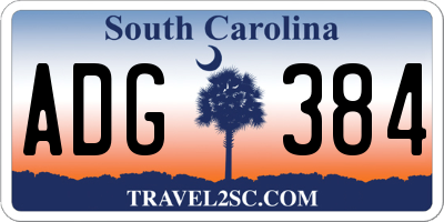 SC license plate ADG384