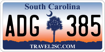 SC license plate ADG385
