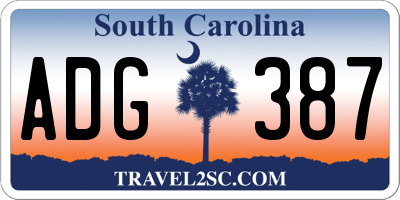 SC license plate ADG387