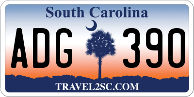 SC license plate ADG390