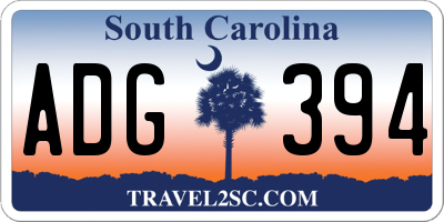 SC license plate ADG394