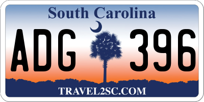 SC license plate ADG396
