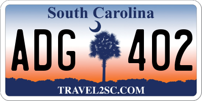 SC license plate ADG402