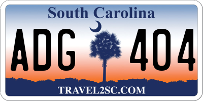 SC license plate ADG404