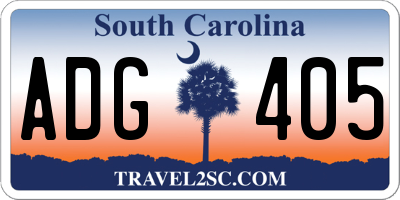 SC license plate ADG405
