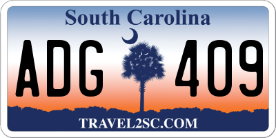 SC license plate ADG409