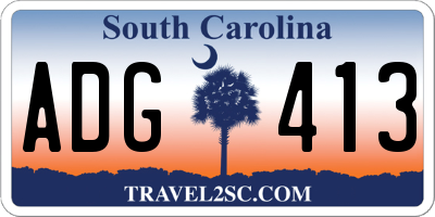 SC license plate ADG413