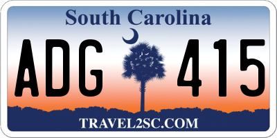 SC license plate ADG415