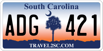 SC license plate ADG421