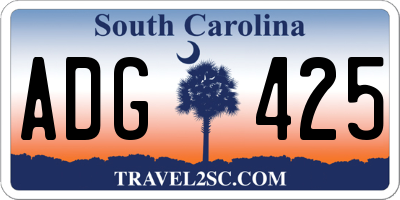 SC license plate ADG425