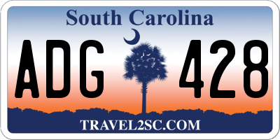 SC license plate ADG428
