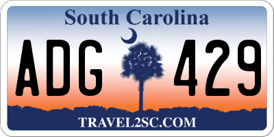 SC license plate ADG429