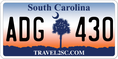 SC license plate ADG430