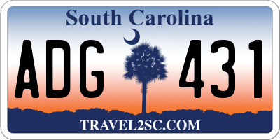 SC license plate ADG431