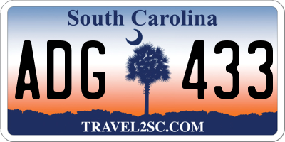 SC license plate ADG433
