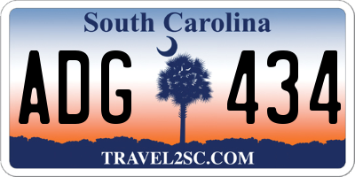SC license plate ADG434