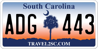 SC license plate ADG443