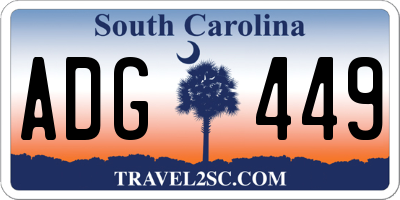 SC license plate ADG449