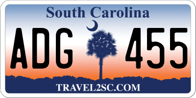 SC license plate ADG455