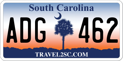 SC license plate ADG462