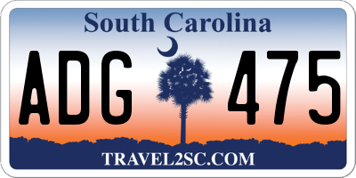SC license plate ADG475