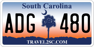 SC license plate ADG480