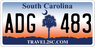 SC license plate ADG483