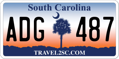 SC license plate ADG487
