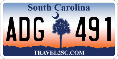 SC license plate ADG491