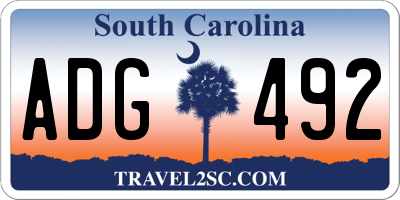 SC license plate ADG492