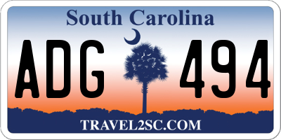 SC license plate ADG494