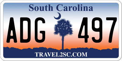 SC license plate ADG497