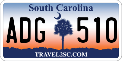 SC license plate ADG510