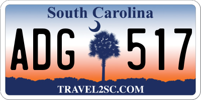 SC license plate ADG517