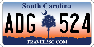 SC license plate ADG524