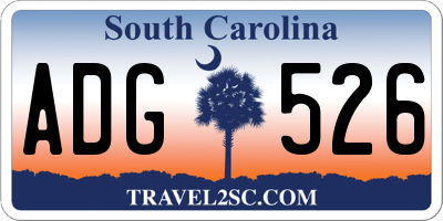 SC license plate ADG526