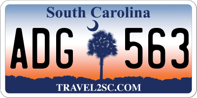 SC license plate ADG563