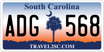 SC license plate ADG568