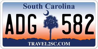 SC license plate ADG582