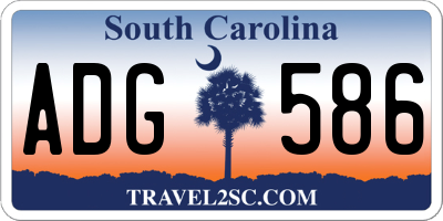 SC license plate ADG586
