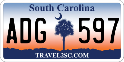 SC license plate ADG597