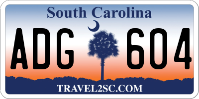 SC license plate ADG604