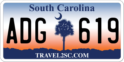 SC license plate ADG619