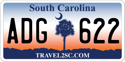 SC license plate ADG622
