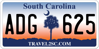 SC license plate ADG625