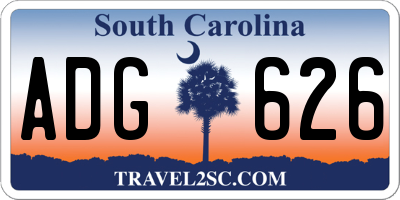 SC license plate ADG626